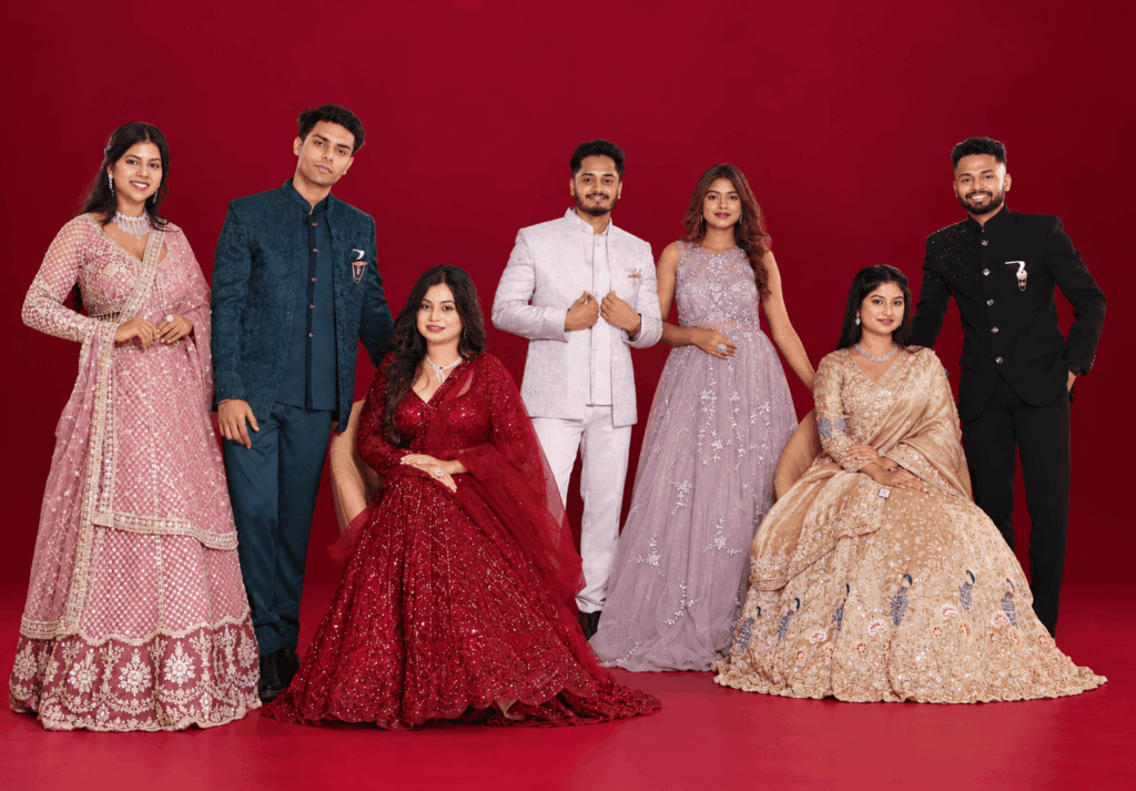 elegant south asian celebration portrait