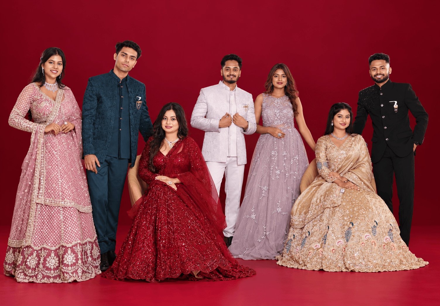 elegant south asian celebration portrait